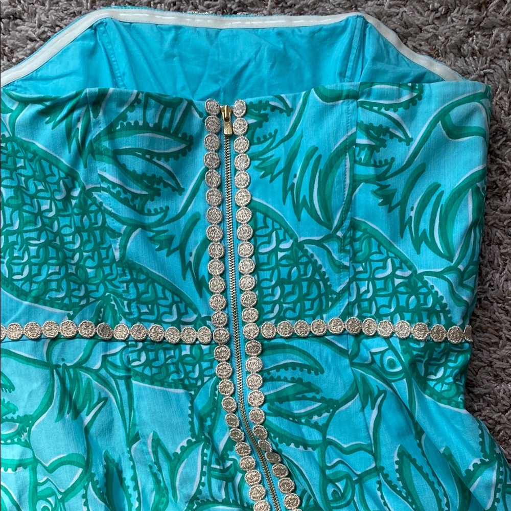 Lilly Pulitzer Elegant Strapless Blue Dress - Picture 6 of 16